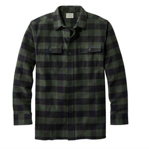 L.L. Bean Men's Chamois Shirt, Slightly Fitted, Plaid Size 2XL Tall